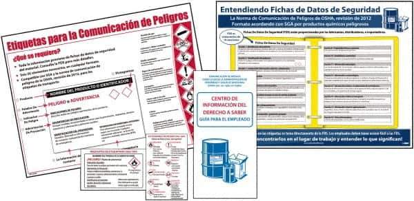 NMC - Not Applicable Hazmat, Spill Control & Right to Know Training Kit - English, Spanish, Includes Posters, Wallet Cards, Booklets - Apex Tool & Supply