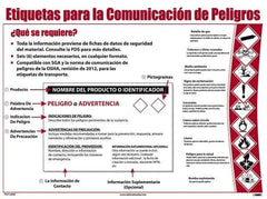 NMC - 18" Wide x 24" High Laminated Paper Hazardous Materials Information Poster - 0.03" Thick, Spanish - Apex Tool & Supply