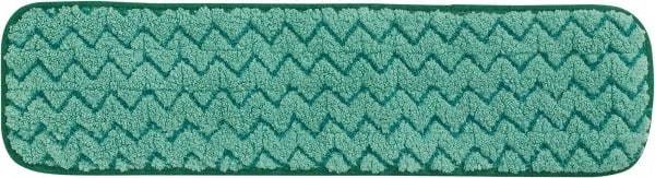 Rubbermaid - 469.9mm Long x 5-1/2" Wide Microfiber Dust Mop Pad - Green, Looped Head, Launderable - Apex Tool & Supply