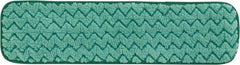 Rubbermaid - 469.9mm Long x 5-1/2" Wide Microfiber Dust Mop Pad - Green, Looped Head, Launderable - Apex Tool & Supply
