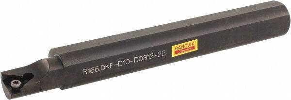 Sandvik Coromant - Internal/External Thread, Right Hand Cut, 5/8" Shank Width x 14.48mm Shank Height Indexable Threading Toolholder - 5" OAL, R166.0L-11 Insert Compatibility, R166.0KF..C Toolholder, Series T-Max U-Lock - Apex Tool & Supply