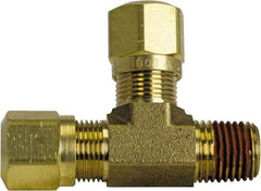 Cerro - 3/8" OD, Brass Male Run Tee - 150 Max Working psi, -40 to 200°F, Comp x MNPT x Comp Ends - Apex Tool & Supply