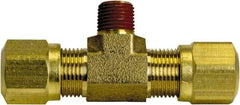 Cerro - 3/8" OD, Brass Male Branch Tee - 150 Max Working psi, -40 to 200°F, Comp x Comp x MNPT Ends - Apex Tool & Supply