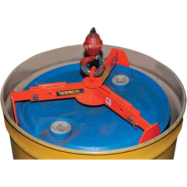 Wesco Industrial Products - 1,000 Lb Load Capacity, 30 & 55 Gal Drum Lifter - 29-1/2" Wide x 5-1/2" High, Steel Wheels - Apex Tool & Supply