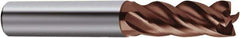 Guhring - 5/16", 4 Flute, Single End, Solid Carbide, 1/16" Corner Radius End Mill - 2-1/2" OAL, Right Hand Flute, 3/4" LOC, Right Hand Cut - Apex Tool & Supply