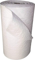 Oil-Dri - 21 Gal Capacity per Package, Oil Only Roll - 150' Long x 30" Wide, White, Polypropylene - Apex Tool & Supply