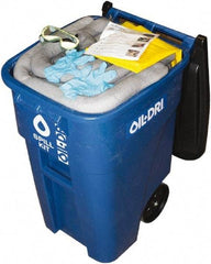 Oil-Dri - 50 Gal Capacity Universal Spill Kit - 50 Gal Plastic Mobile Spill Cart - Apex Tool & Supply