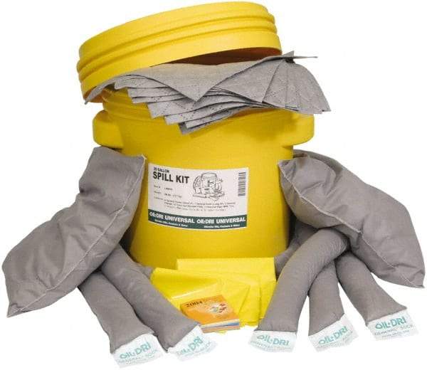 Oil-Dri - 20 Gal Capacity Universal Spill Kit - 20 Gal Plastic Overpack Container - Apex Tool & Supply
