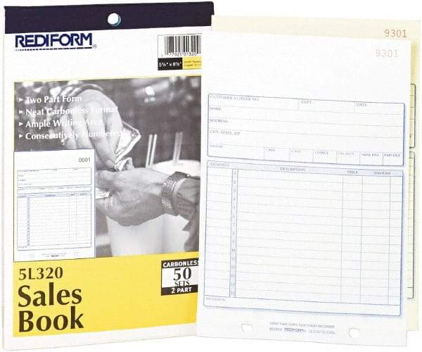REDIFORM - 50 Sheet, 5-1/2 x 7-7/8", Form - Apex Tool & Supply