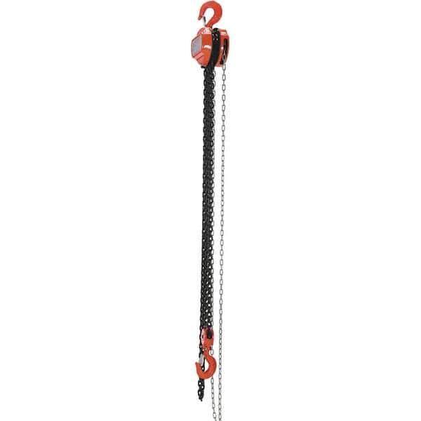Vestil - 6,000 Lb Lifting Capacity, 10' Lift Height, Hand Hoist - Made from Chain - Apex Tool & Supply