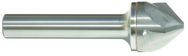 1" Size-1/2" Shank-100° Carbide-Bright 3 Flute Machine Countersink - Apex Tool & Supply