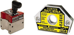 Mag-Mate - 1-1/2" Wide x 1-1/2" Deep x 2-1/2" High, Rare Earth Magnetic Welding & Fabrication Square - M5 x .80" Hole Thread, 37.5 Lb Capacity - Apex Tool & Supply