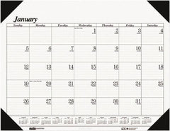 House of Doolittle - 12 Sheet, 22 x 17", Desk Pad - White - Apex Tool & Supply