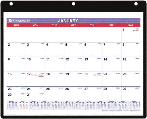 AT-A-GLANCE - 12 Sheet, 11 x 8-1/4", Wall Calendar - Apex Tool & Supply