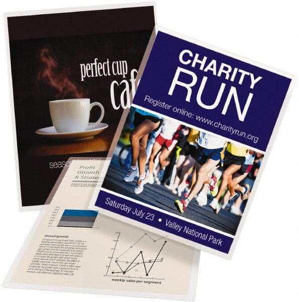 Swingline - 100 Piece, 3 mil Thick, Letter Size Gloss Finish Plastic Pouch - 9 Inch Wide x 11 Inch High - Apex Tool & Supply