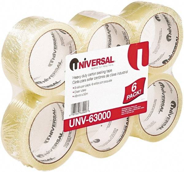 UNIVERSAL - 2" Wide x 1.85mm Thick x 55 yds Long, 63000 Box Sealing & Label Protection Tape - Clear - Apex Tool & Supply