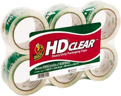 Duck - 1-7/8" Wide x 2.6mm Thick x 55 yds Long, HD Box Sealing & Label Protection Tape - Clear - Apex Tool & Supply