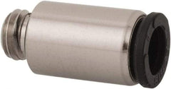 Legris - 6mm Outside Diam, M5x0.8 Metric, Nickel Plated Brass Push-to-Connect Male Connector with Internal Hex - 290 Max psi, Tube to Metric Thread Connection, Nitrile O-Ring - Apex Tool & Supply
