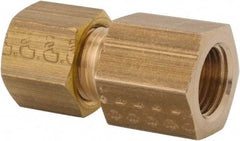 Legris - 6mm OD, Brass Female Connector - 1,000 Max Working psi, Comp x BSPP Ends - Apex Tool & Supply