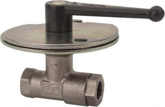 Legris - 1" Pipe, Female Port, Nickel Plated Brass Standard Ball Valve - Inline - One Way Flow, FBSPP x FBSPP Ends, Lever Handle, 580 WOG - Apex Tool & Supply