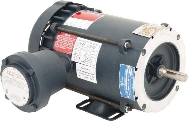 Leeson - 1/2 hp 1,800 Max RPM Explosion Proof Motor - 56C NEMA Frame, 230/460 Volts, 68% Efficiency at Full Load - Apex Tool & Supply