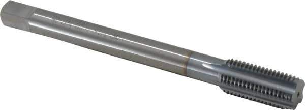 OSG - 7/16-20 UNF 2B 5 Flute TiCN Finish Solid Carbide Straight Flute Machine Tap - Modified Bottoming, Right Hand Thread, 100mm OAL, 1-7/16" Thread Length, Oversize - Apex Tool & Supply