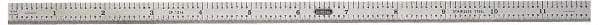 General - 12" Long, 1/100, 1/64, 1/32, 1/10" Graduation, Flexible Steel Rule - 5R Graduation Style, 15/32" Wide, Silver, Polished Finish - Apex Tool & Supply