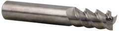 Accupro - 5/8", 1-5/8" LOC, 5/8" Shank Diam, 3-1/2" OAL, 3 Flute, Solid Carbide Square End Mill - Single End, Uncoated, Spiral Flute, 60° Helix, Centercutting, Right Hand Cut, Right Hand Flute - Apex Tool & Supply