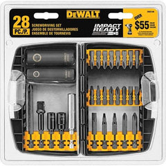 DeWALT - 28 Piece, Screwdriver Bit Set - SQ1, SQ2, SQ3, 1/4" Drive - Apex Tool & Supply