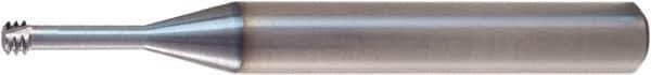 Vargus - M5x0.8 ISO, 4.05mm Cutting Diam, 3 Flute, Solid Carbide Helical Flute Thread Mill - Internal Thread, 10.4mm LOC, 57mm OAL, 6mm Shank Diam - Apex Tool & Supply