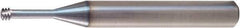 Vargus - M8x1.25 MJ, 0.256" Cutting Diam, 3 Flute, Solid Carbide Helical Flute Thread Mill - Internal Thread, 0.965" LOC, 2.48" OAL, 5/16" Shank Diam - Apex Tool & Supply