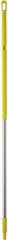Vikan - 59 x 1-1/4" Aluminum Squeegee Handle - European Threaded Connection, Yellow - Apex Tool & Supply