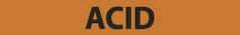 NMC - Pipe Marker with Acid Legend and No Graphic - 2-1/2 to 6" Pipe Outside Diam, Black on Orange - Apex Tool & Supply