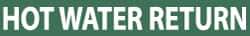 NMC - Pipe Marker with Hot Water Return Legend and No Graphic - 2-1/2 to 6" Pipe Outside Diam, White on Green - Apex Tool & Supply