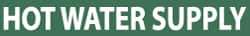 NMC - Pipe Marker with Hot Water Supply Legend and No Graphic - 2-1/2 to 6" Pipe Outside Diam, White on Green - Apex Tool & Supply