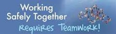 NMC - Working Safely Together Requires Teamwork!, 60 Inch Long x 36 Inch High, Safety Banner - Polyethylene, English, Printed on 1 Side - Apex Tool & Supply