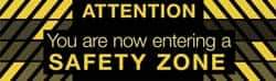 NMC - Attention - You Are Now Entering a Safety Zone, 120 Inch Long x 36 Inch High, Safety Banner - Polyethylene, English, Printed on 1 Side - Apex Tool & Supply