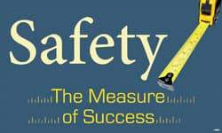 NMC - Safety - The Measure of Success, 60 Inch Long x 36 Inch High, Safety Banner - Polyethylene, English, Printed on 1 Side - Apex Tool & Supply