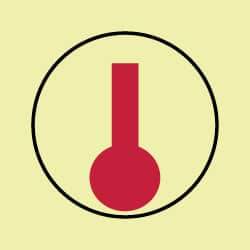 NMC - 6" Long x 6" Wide, Pressure-Sensitive Vinyl Safety Sign - Square, 0.004" Thick, Use for Marine Application - Apex Tool & Supply