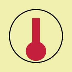 NMC - 6" Long x 6" Wide, Pressure-Sensitive Vinyl Safety Sign - Square, 0.004" Thick, Use for Marine Application - Apex Tool & Supply