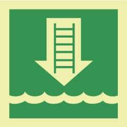 NMC - 6" Long x 6" Wide, Pressure-Sensitive Vinyl Safety Sign - Square, 0.004" Thick, Use for Marine Application - Apex Tool & Supply