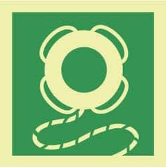 NMC - 6" Long x 6" Wide, Rigid Plastic Safety Sign - Square, 0.05" Thick, Use for Marine Application - Apex Tool & Supply