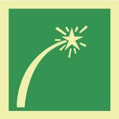 NMC - 6" Long x 6" Wide, Rigid Plastic Safety Sign - Square, 0.05" Thick, Use for Marine Application - Apex Tool & Supply