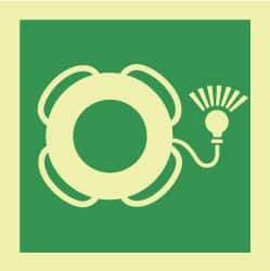 NMC - 6" Long x 6" Wide, Pressure-Sensitive Vinyl Safety Sign - Square, 0.004" Thick, Use for Marine Application - Apex Tool & Supply