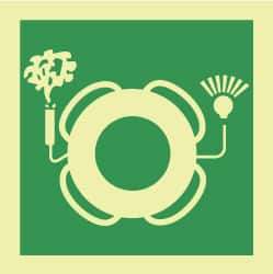 NMC - 6" Long x 6" Wide, Rigid Plastic Safety Sign - Square, 0.05" Thick, Use for Marine Application - Apex Tool & Supply