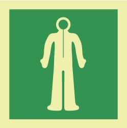 NMC - 6" Long x 6" Wide, Pressure-Sensitive Vinyl Safety Sign - Square, 0.004" Thick, Use for Marine Application - Apex Tool & Supply