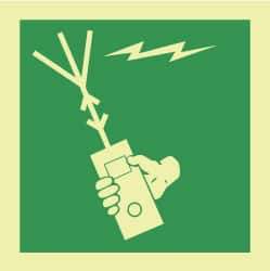 NMC - 6" Long x 6" Wide, Pressure-Sensitive Vinyl Safety Sign - Square, 0.004" Thick, Use for Marine Application - Apex Tool & Supply