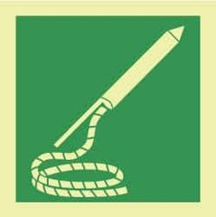 NMC - 6" Long x 6" Wide, Pressure-Sensitive Vinyl Safety Sign - Square, 0.004" Thick, Use for Marine Application - Apex Tool & Supply