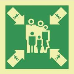 NMC - 6" Long x 6" Wide, Rigid Plastic Safety Sign - Square, 0.05" Thick, Use for Marine Application - Apex Tool & Supply