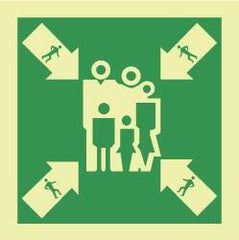 NMC - 6" Long x 6" Wide, Pressure-Sensitive Vinyl Safety Sign - Square, 0.004" Thick, Use for Marine Application - Apex Tool & Supply